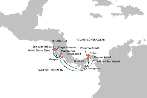 INS2516 Reiseroute mit HANSEATIC inspiration