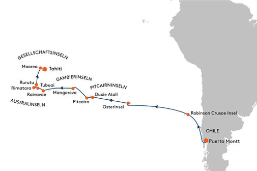 INS2603 Reiseroute mit HANSEATIC inspiration