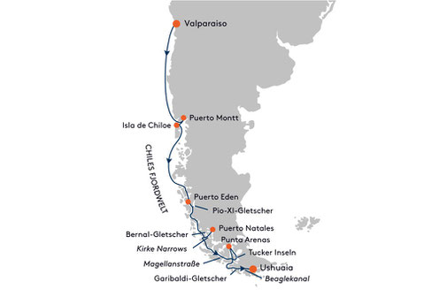 INS2518 Reiseroute mit HANSEATIC inspiration