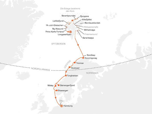 Route HANSEATIC nature NAT2619 