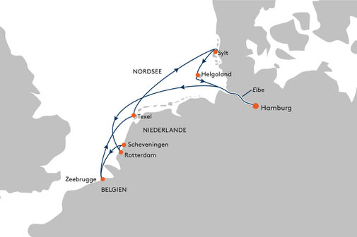 SPI2611 Reiseroute mit HANSEATIC spirit