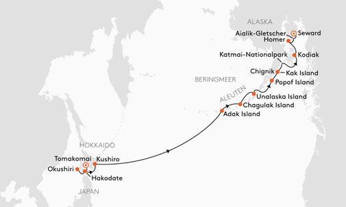SPI2710 Reiseroute mit HANSEATIC spirit