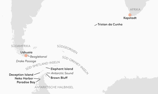 SPI2700 Reiseroute mit HANSEATIC spirit