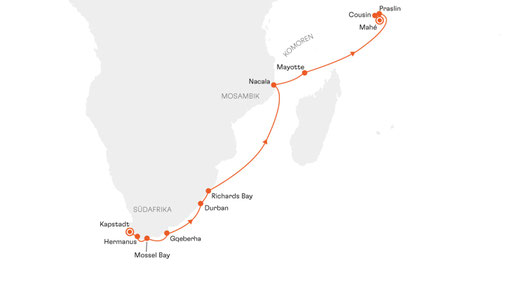 NAT2724 Reiseroute mit HANSEATIC nature