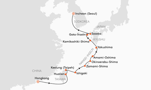 SPI2708 Reiseroute mit HANSEATIC spirit