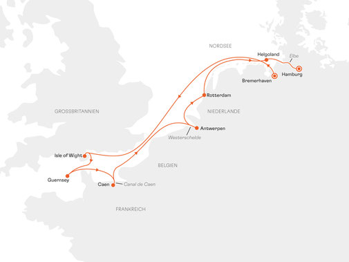 NAT2519 Reiseroute mit HANSEATIC nature