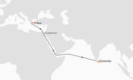 EUX2710 Reiseroute mit MS EUROPA 2