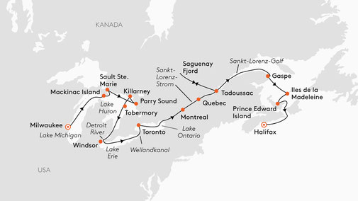 INS2718 Reiseroute mit HANSEATIC inspiration