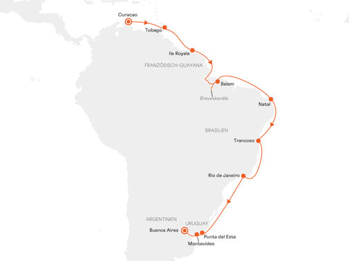 INS2720 Reiseroute mit HANSEATIC inspiration