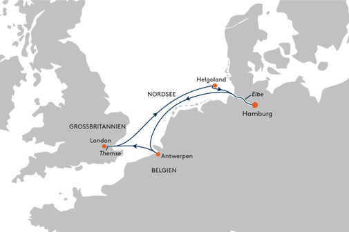 SPI2609 Reiseroute mit HANSEATIC spirit