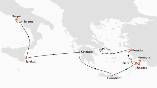 EUROPA 2 Reise EUX2522 Route