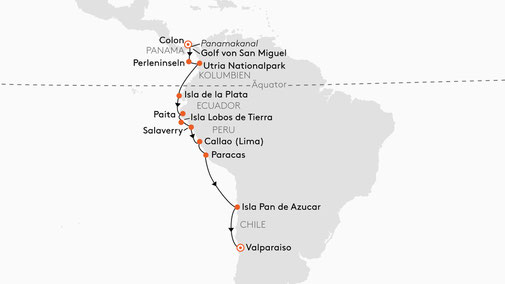 INS2617 Reiseroute mit HANSEATIC inspiration