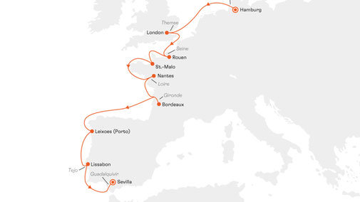 SPI2715 Reiseroute mit HANSEATIC spirit