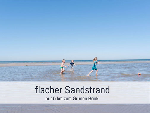 flacher Sand-Strand auf Fehmarn - Grüner Brink - sehr kinderfreundlich