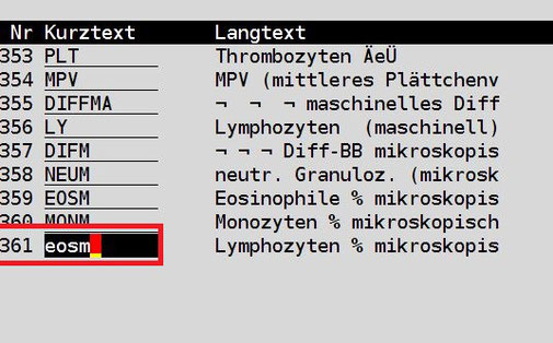 Ärzte Praxisverwaltung Praxissoftware MFA Arzthelferin Laborblatt Werte in Laborblatt ändern Abkürzungen Laborblatt