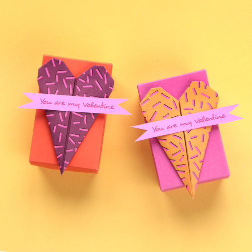 velentin valentinovo 2026 origami srce srček valentinovo darilo škatla škatlica