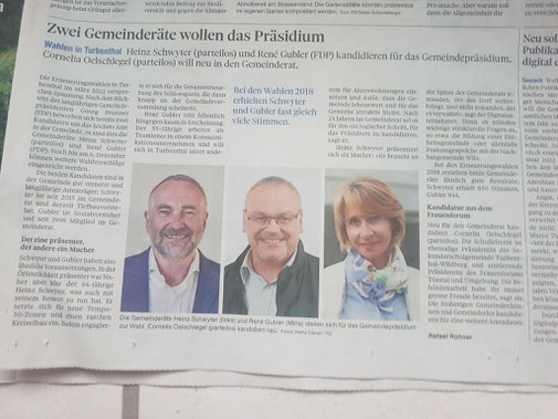 Bericht im Landboten vom 24. November 2021