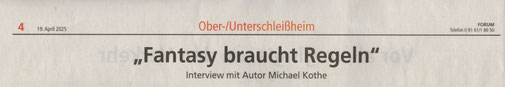 Interview mit Michael Kothe über seine Bücher 2025
