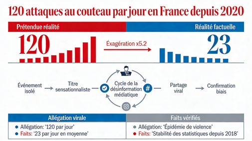Le mythe des 120 attaques au couteau depuis 2020