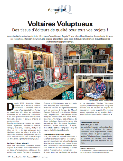 Beaux quartiers septembre 2024