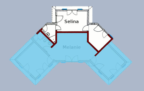 Floor plan apartment Selina holiday home Helios Peloponnes