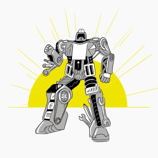 Biketools Robot Illustration