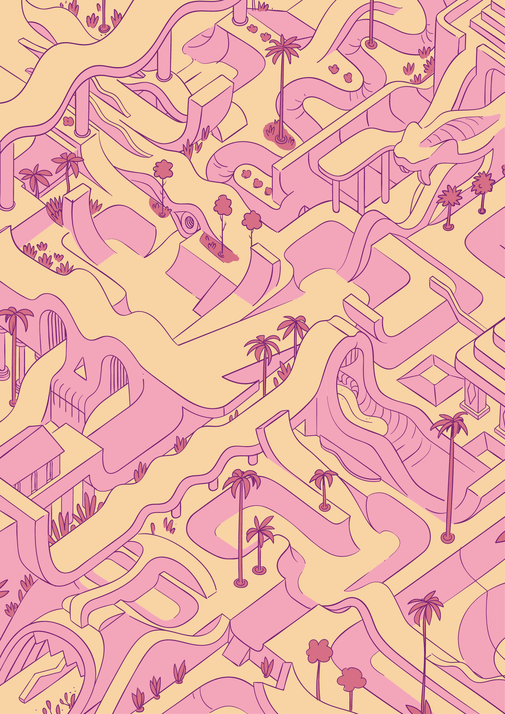 Skatepark Illustration Flats