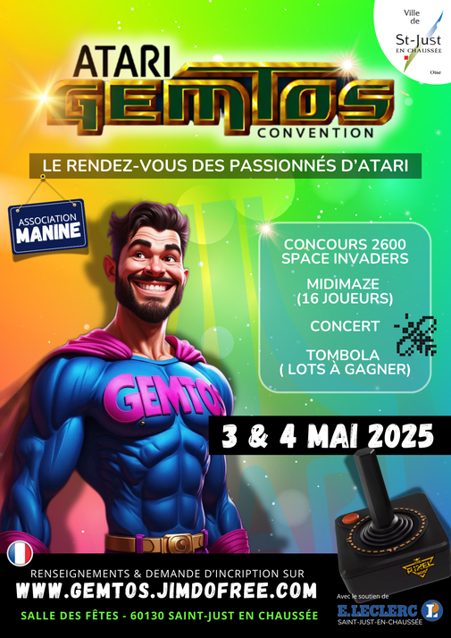Affiche ATARI GEMTOS Convention 2025 (France)