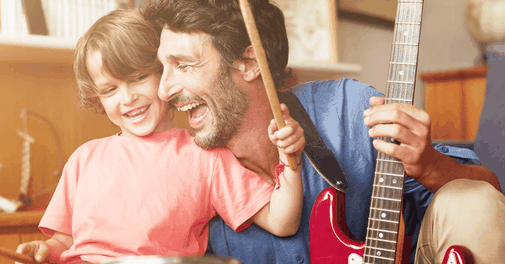 Bernafon Viron father son and guitar