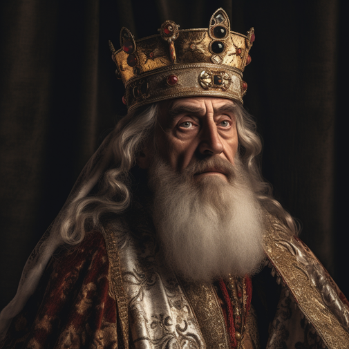 Portrait de Charlemagne, Roi des Francs, belle lumière, HD - Anghjulina V.