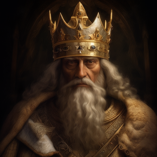 Portrait de Charlemagne, Roi des Francs, belle lumière, HD - Anghjulina V.