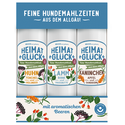 REiCO Heimatglück Beeren Trio natürliche Ergänzung für Hunde