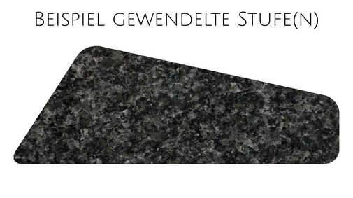 Beispiel gewendelte Naturstein Treppenstufen