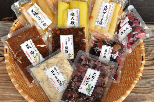 「信濃大町つけものや」の商品（協力いーずら特産館）