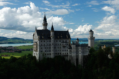 Neuschwanstein Castle from Mary's Bridge, best views of Neuschwanstein Castle