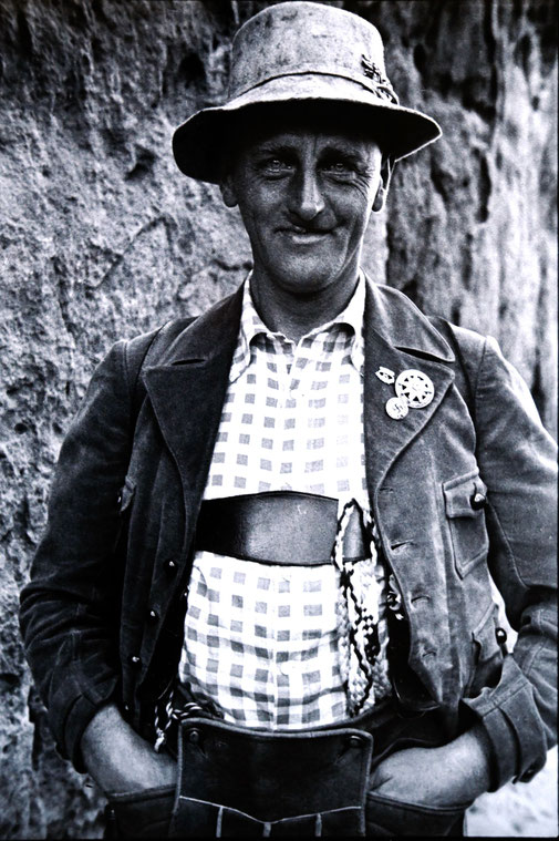 Hans Pohle am Goldstein, Foto: Rudolf Kobach, 1934