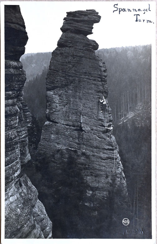 Karl Ullrich, Spannagelturm-Perrykante, Foto: Walter Hahn, 1916