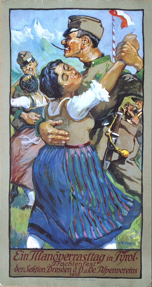Werbeplakat Trachtenfest, Sektion Dresden, 1913