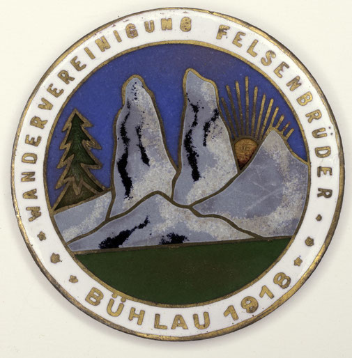 Abzeichen der Wandervereinigung Felsenbrüder Bühlau 1918