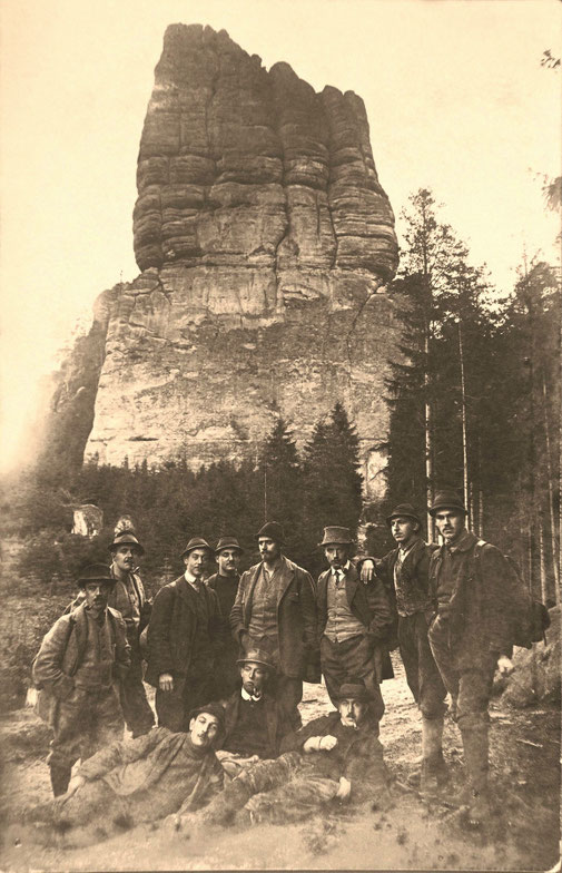 Der Club der Gipfelstürmer am Bloßstock, Foto vor 1915