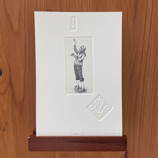 copper.F/ 赤池 ももこ/銅版画/6×3cm/シート¥5,500(税込)