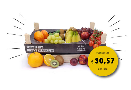 De basisplusbox is de meest gekozen fruitbox voor op kantoor