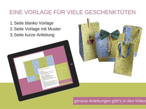 neswletter, kathrins papier, bastelvorlage, geschenktuete