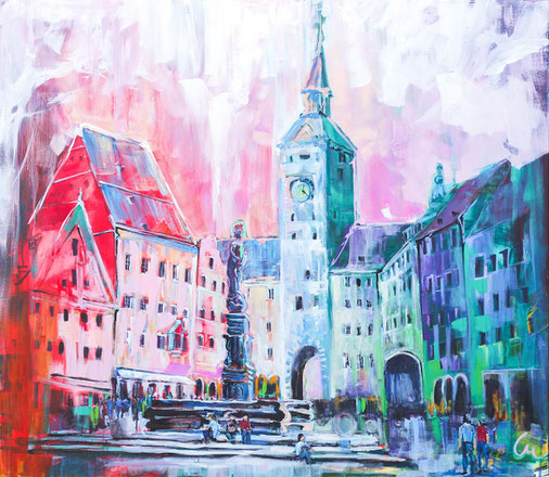 Stadtansichten-Wien-Fußgängerzone-Acryl