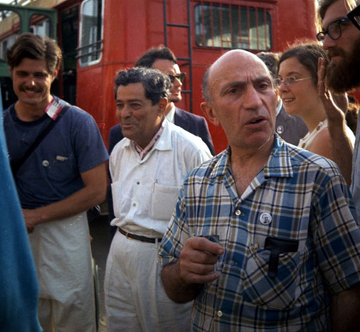 1969 : Dana with Jal Irani ( Baba's brother ) and other West Coast followers visiting Guruprasad. Courtesy of Teri Adams.