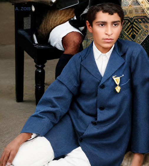 Late 1911. Merwan Irani in high school. Image rendition by Anthony Zois. BP