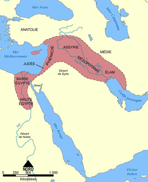 Carte de Mésopotamie histoire du peuple d'Israël