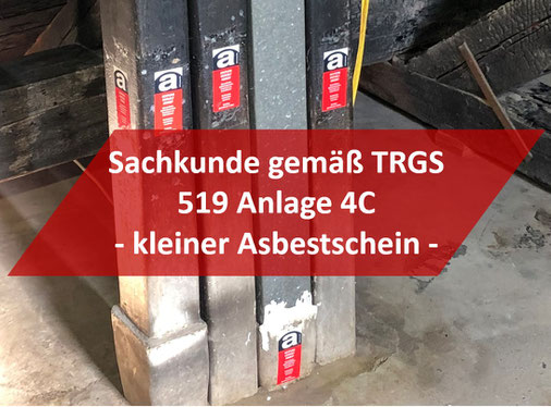 Anmeldung kleiner Asbestschein TRGS 519 Anlage 4C