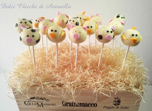 cake pops animali-fattoria-dolci-compleanni-sweet table-eventi-la spezia-liguria