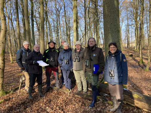 Gruppenfoto der "Monitoringgruppe Spechte" © Konrad Wirth